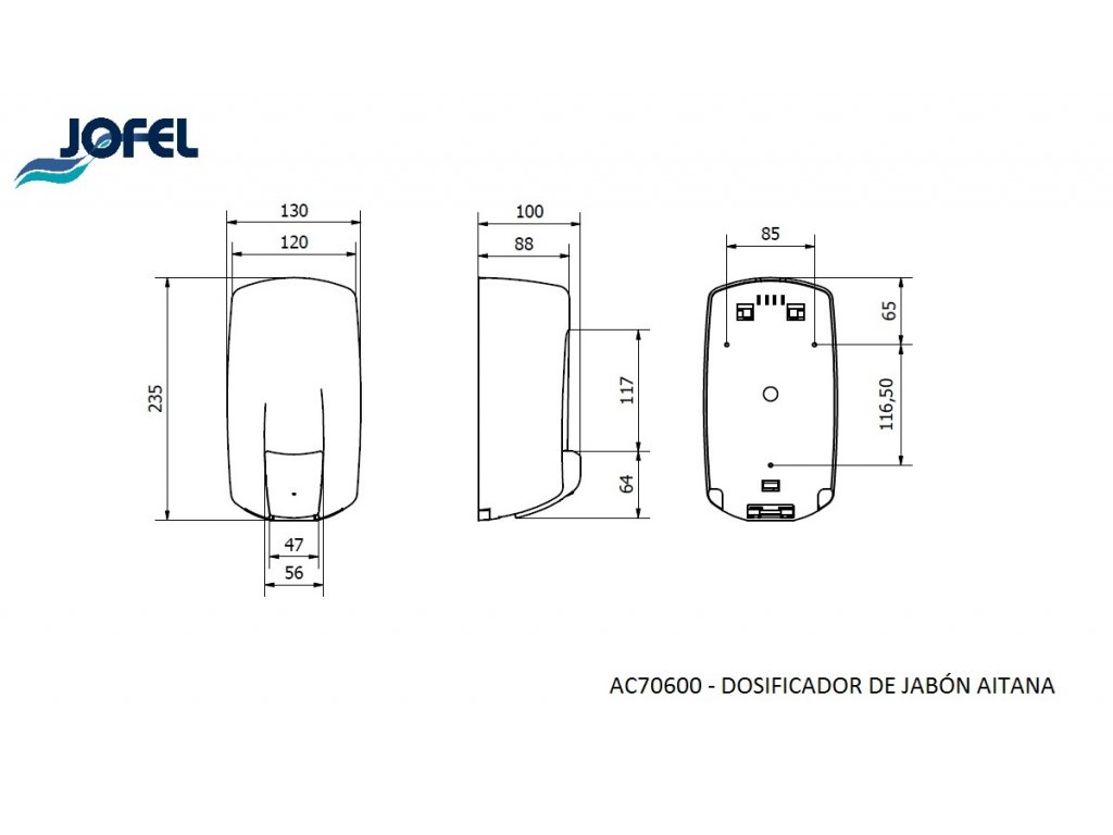 Dávkovač mýdla JOLLY AC706 0,9l